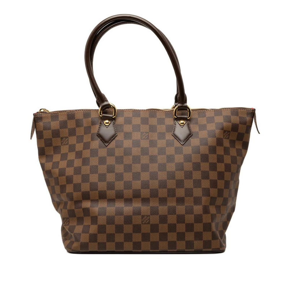 Louis Vuitton Damier Saleya Tote Bag Brown Leather